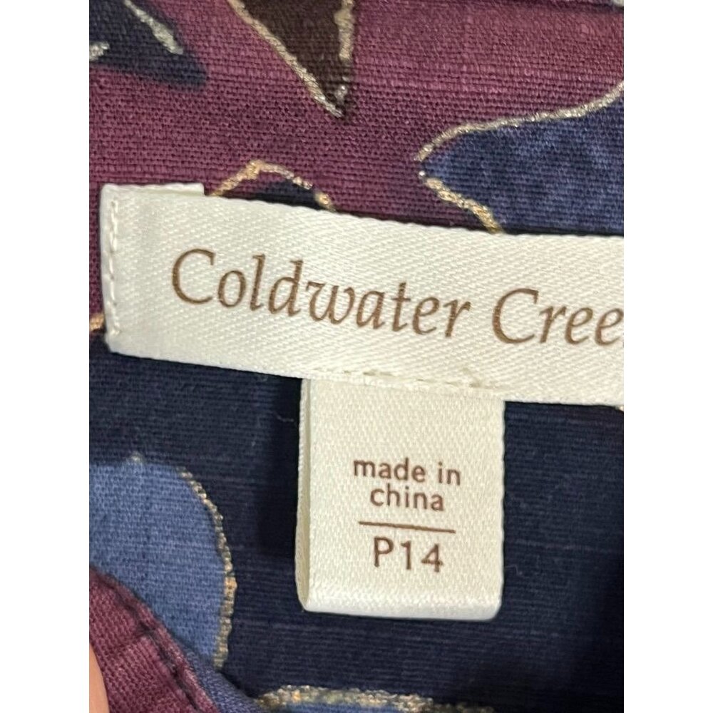 Coldwater Creek Floral Jacket P14 Colorful Western Boho Preppy Cottage Earthy - Picture 2 of 10